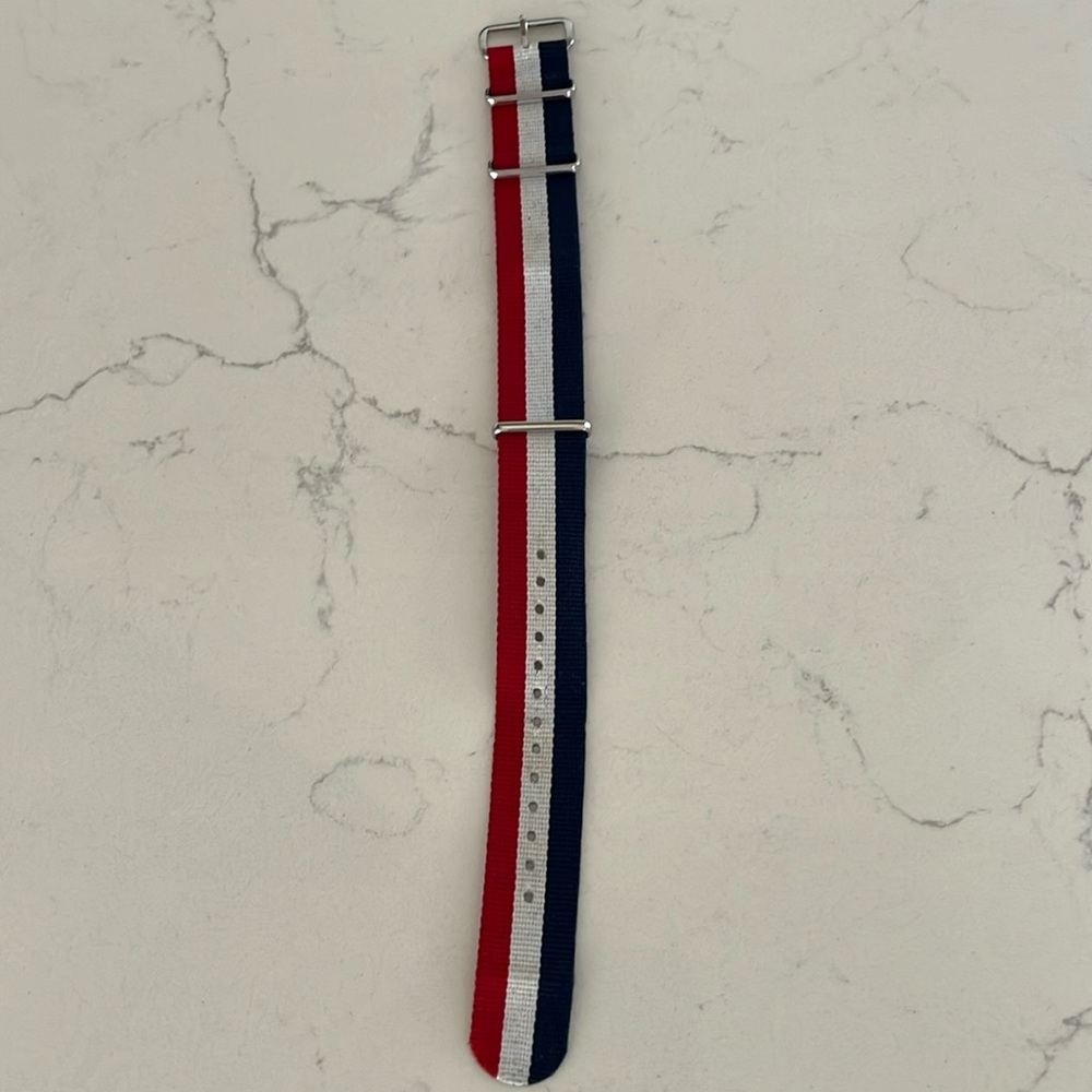 Men’s Red, White, and Blue Apple Watch Band